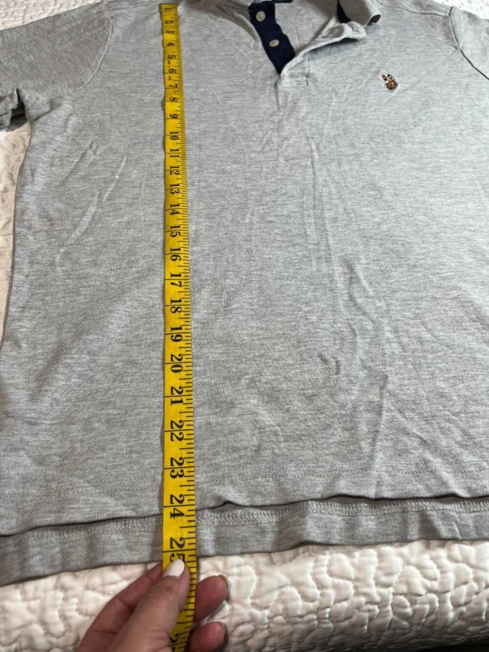 U.S. Polo Assn Luxury Feel Shirt Gray Short Sleeve Button Preppy Pony Mens Large